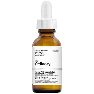 The Ordinary Ascorbyl Tetraisopalmitate Solution 20% in Vitamin F vitamin C oil for brightening and hydration