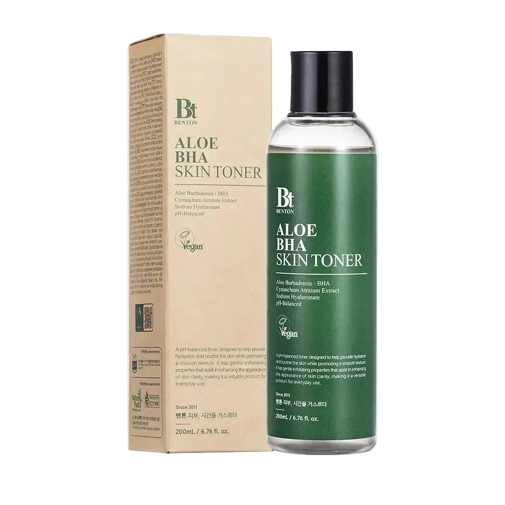 Benton Aloe BHA Skin Toner for gentle exfoliation and hydration with aloe vera and salicylic acid