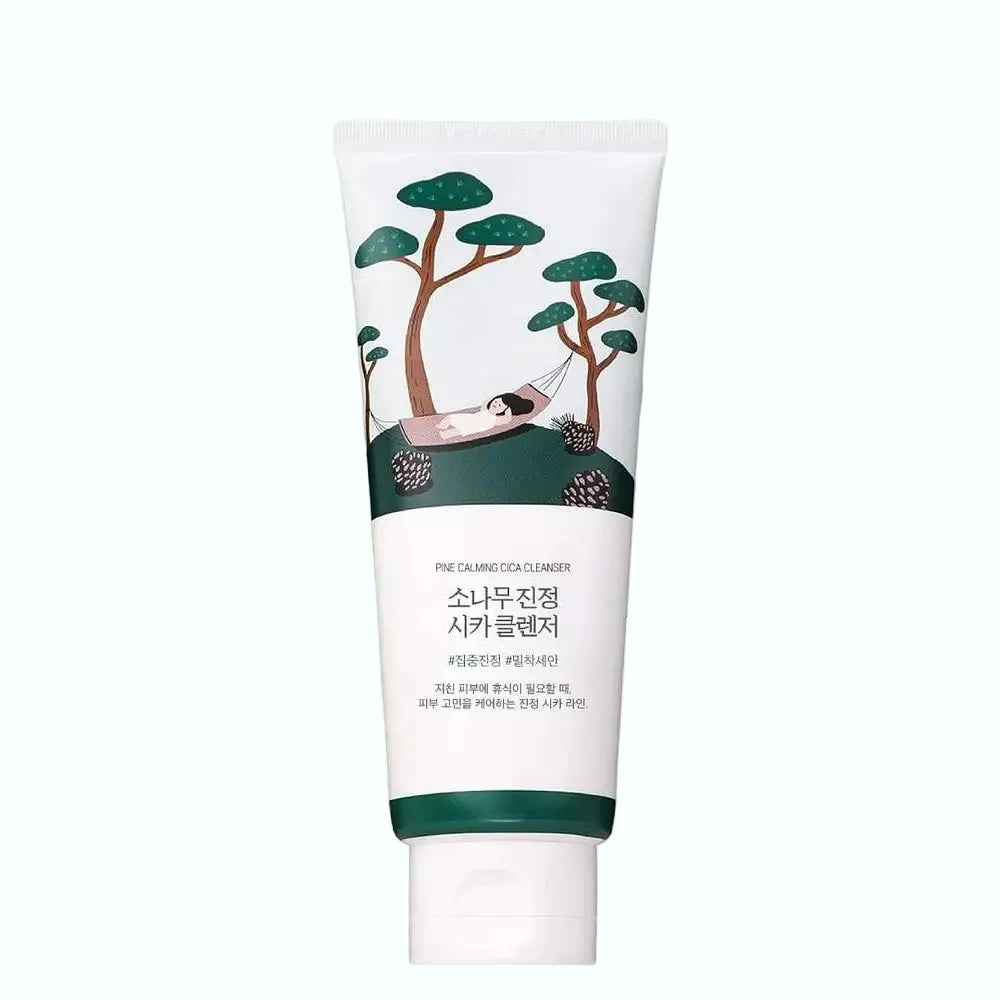 Round Lab Pine Calming ica Cleanser for sensitive acne-prone skin with salicylic acid BHA and soothing centella