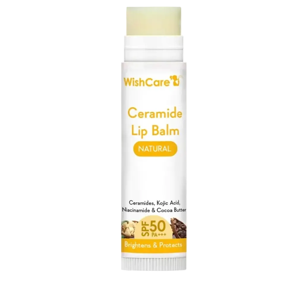 Wishcare Ceramide Lip Balm SPF 50 for dark lips brightening and sun protection
