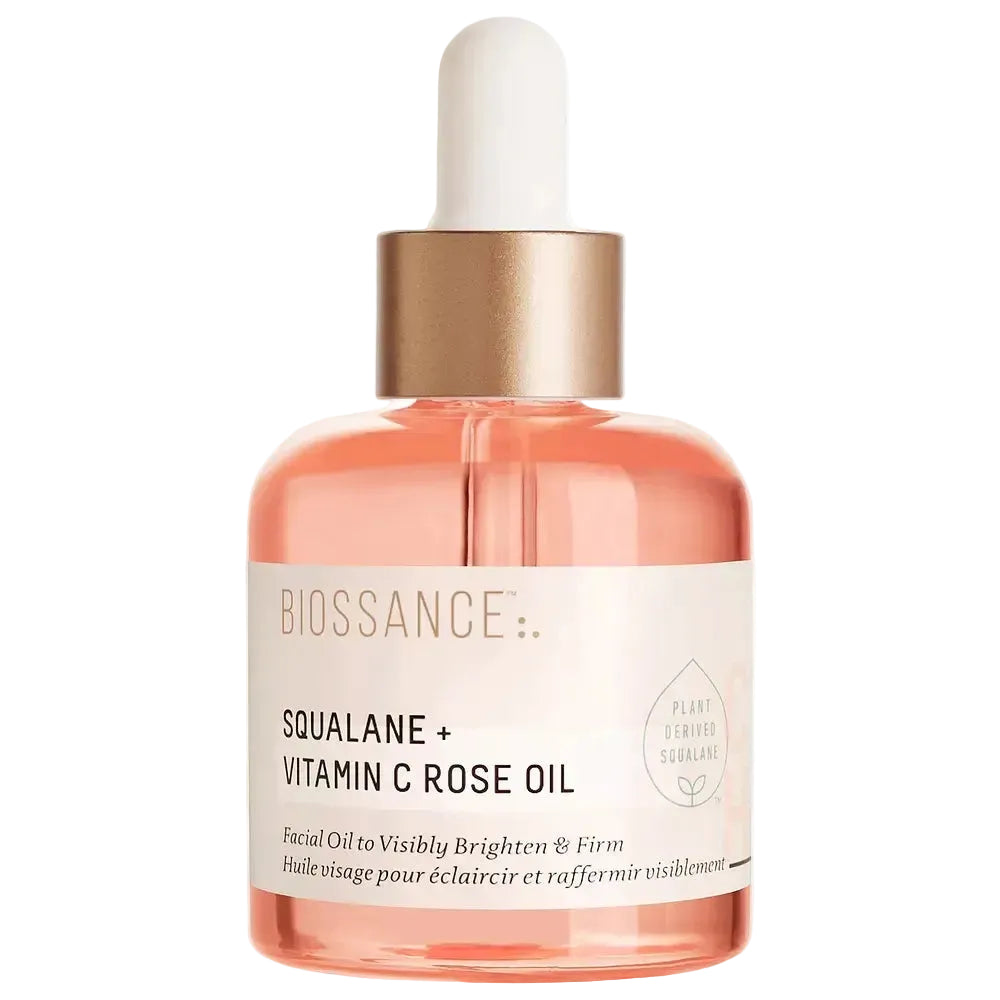 Biossance Squalane + Vitamin C Rose Oil for brightening, firming, and hydration