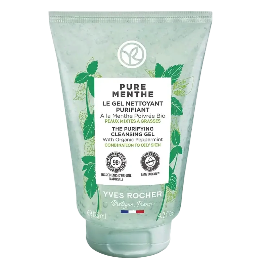 Yves Rocher Purifying Cleansing Gel Pure Menthe for oily and blemish-prone skin