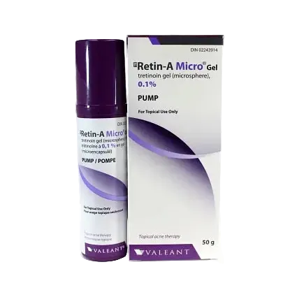 Bausch Health Retin-A Micro Tretinoin Gel Microsphere 0.1% prescription retinoid for acne and anti-aging