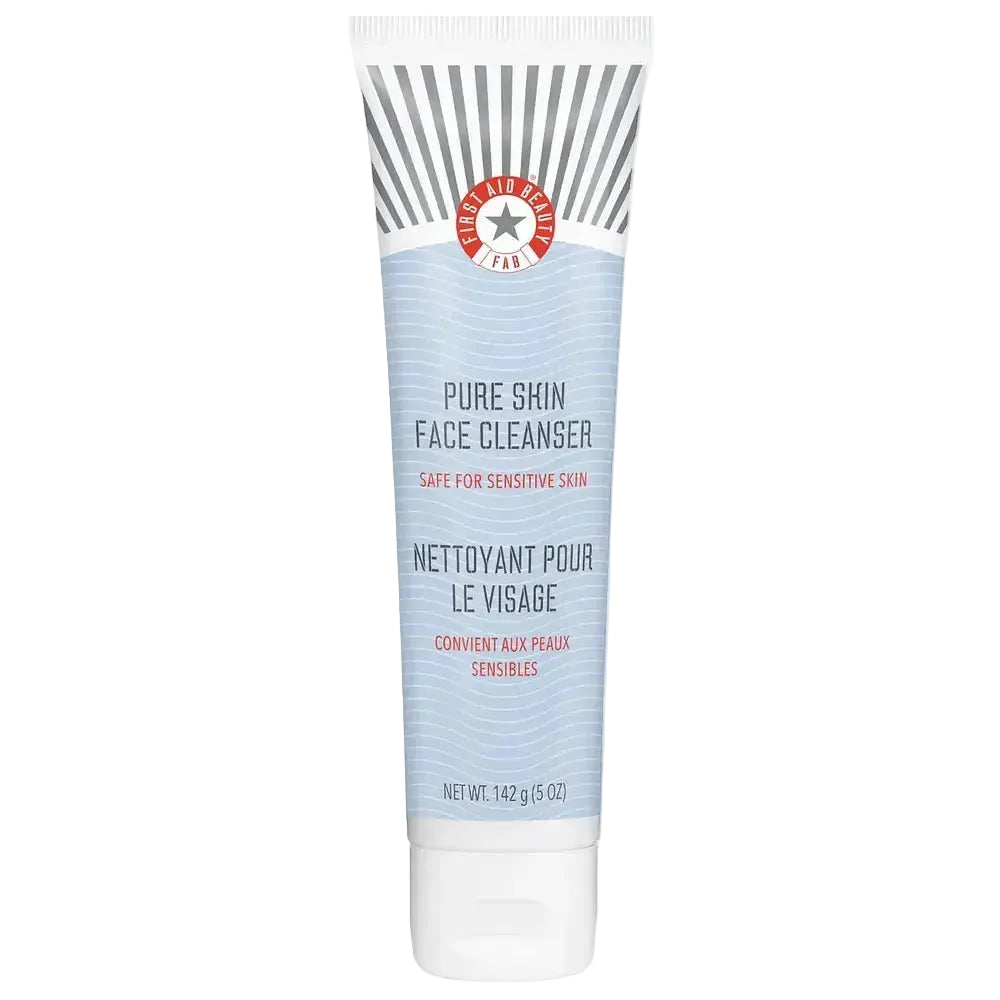 First Aid Beauty Pure Skin Face Cleanser for sensitive skin gentle makeup removal