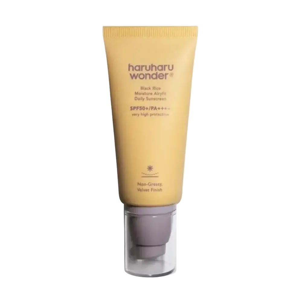Haruharu Wonder Black Rice Moisture Airyfit Sunscreen SPF 50+ for sensitive skin with zero white cast