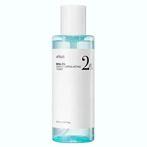 Anua BHA 2% Gentle Exfoliating Toner with salicylic acid for acne-prone skin and pore care