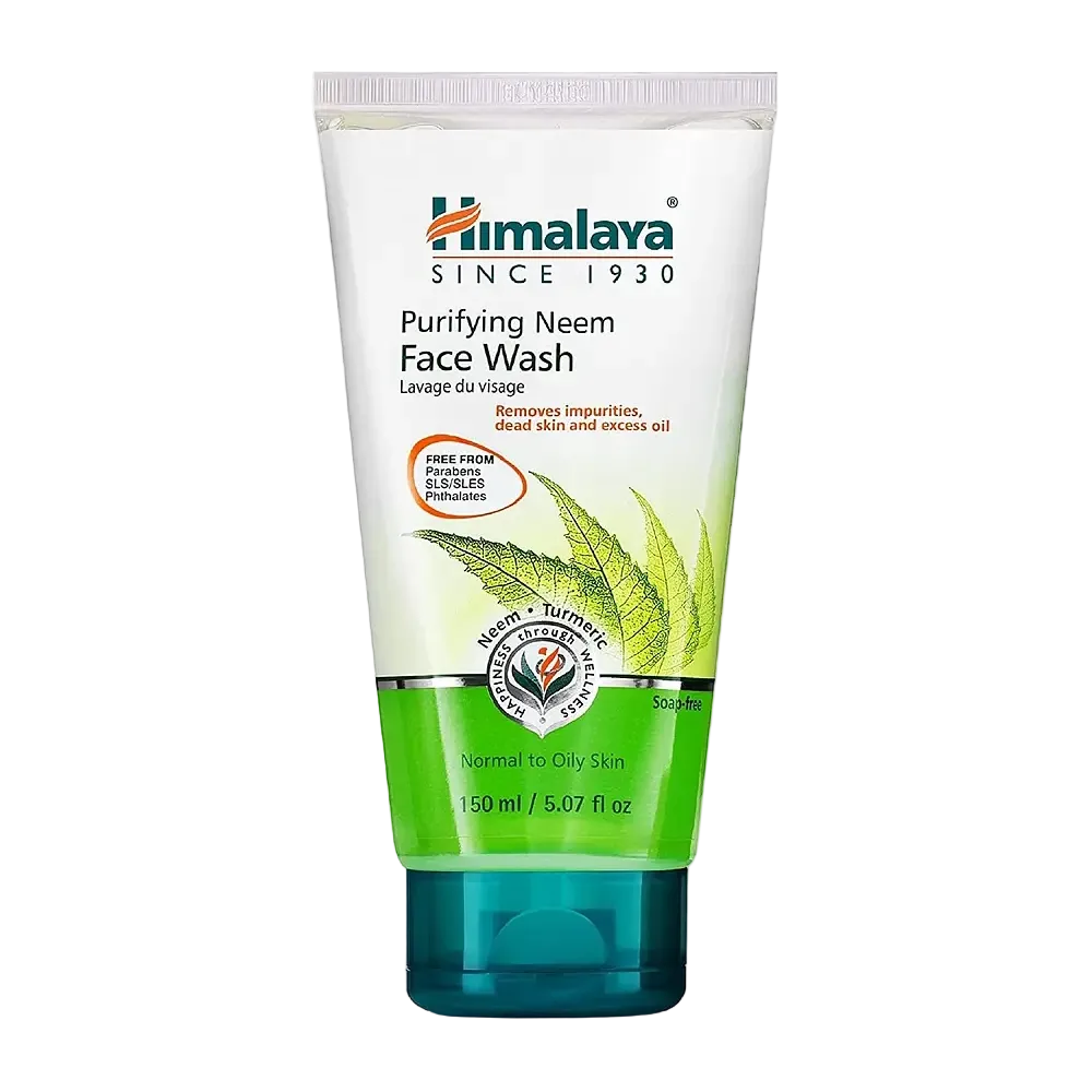 Himalaya Purifying Neem Face Wash for acne-prone skin with natural neem extract