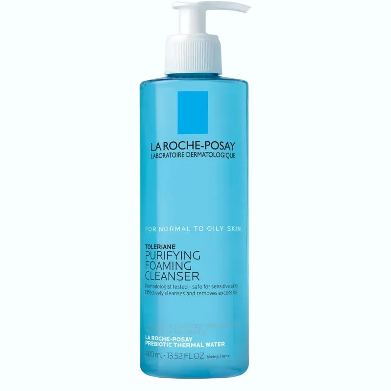 La Roche-Posay Toleriane Purifying Foaming Face Cleanser for oily, sensitive skin with niacinamide and ceramides
