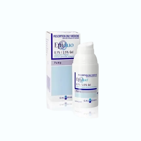 Galderma Epiduo prescription acne treatment gel with adapalene and benzoyl peroxide fo mild to moderate acne