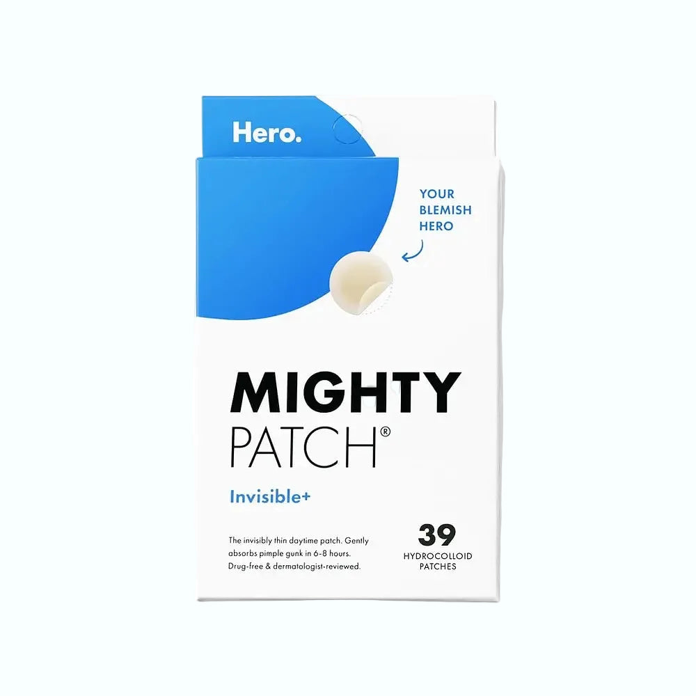 Hero Cosmetics Mighty Patch Invisible+ daytime hydrocolloid acne patches for discreet pimple treatment