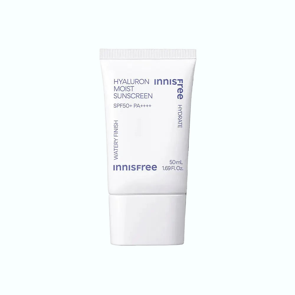 innisfree Hyaluron Moist Sunscreen SPF50+ PA++++ with 8 types of hyaluronic acid for hydration and sun protection