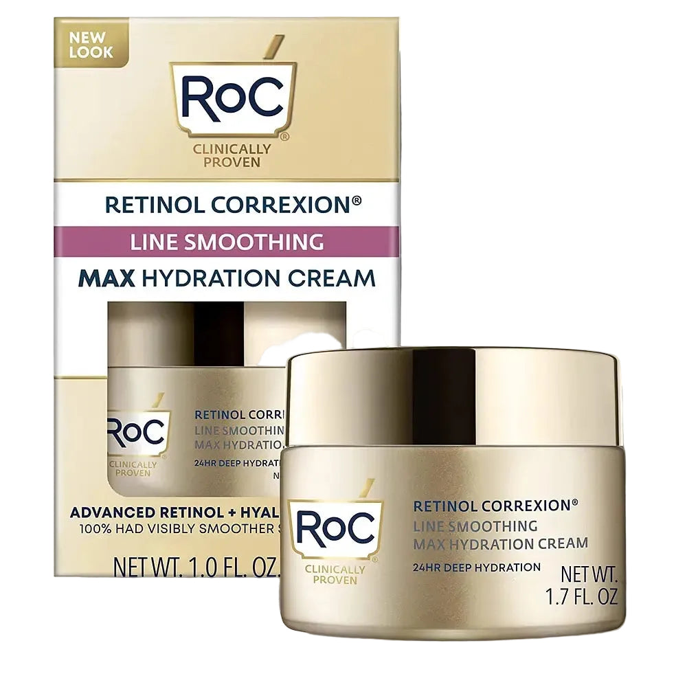 RoC Retinol Correxion Line Smoothing Max Hydration Cream anti-aging moisturizer with retinol and hyaluronic acid