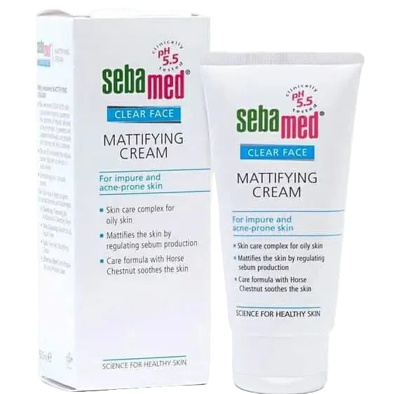 SebaMed Clear Face Mattifying Cream for oily and acne-prone skin with niacinamide and hyaluronic acid
