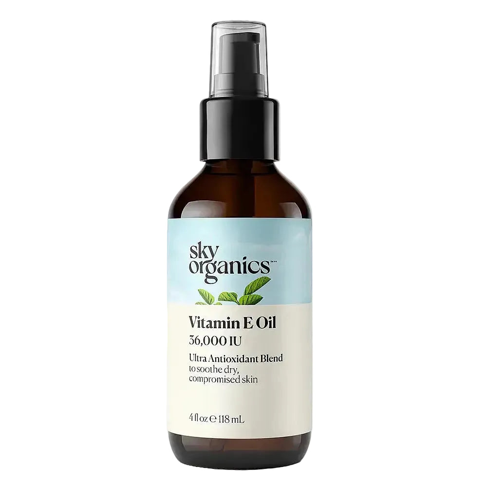 Sky Organics Vitamin E Oil antioxidant facial oil for dry compromised skin with organic soybean jojoba rosehip