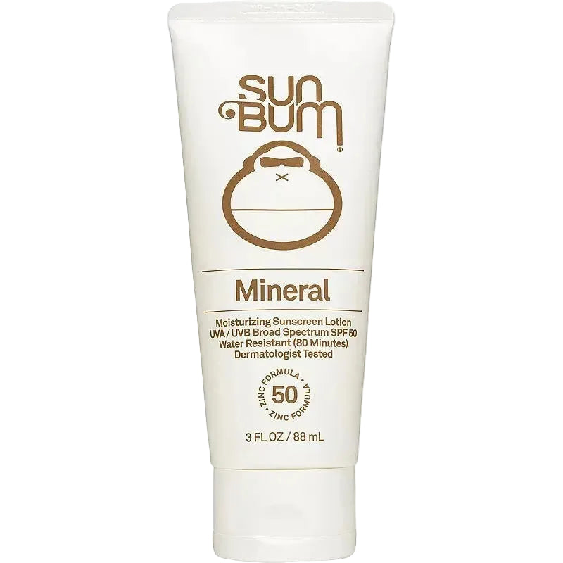 Sun Bum Mineral SPF 50 Sunscreen Lotion with zinc oxide for broad-spectrum UVA UVB protection