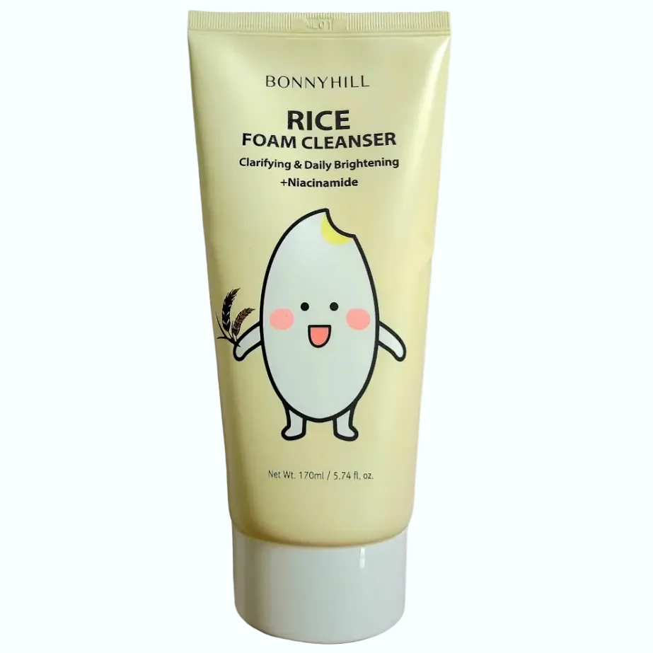 Bonnyhill Rice Foam Cleanser with niacinamide for brightening and gentle daily cleansing
