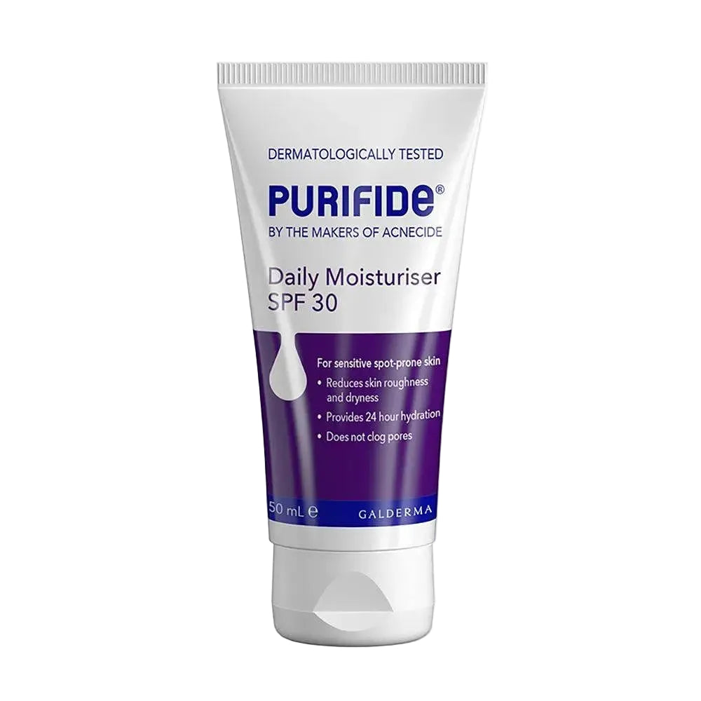 Acnecide Purifide Daily Moisturiser SPF 30 for acne-prone skin hydration and sun protection