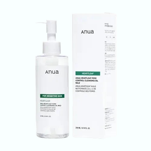 Anua Heartleaf Pore Control Cleansing Oil Mild for sensitive skin makeup removal and pore cleansing