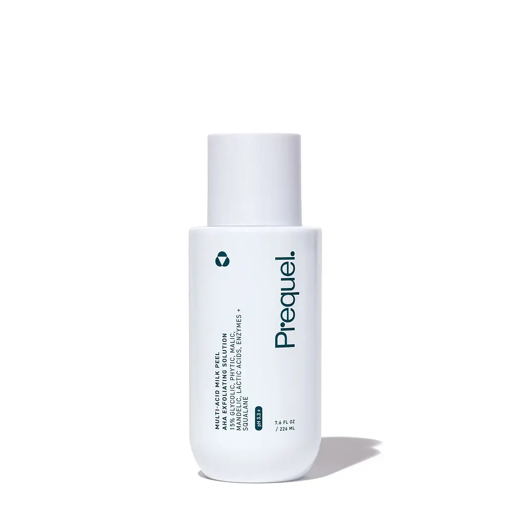 Prequel Multi-Acid Milk Peel AHA Exfoliating Solution for brightening and skin texture smoothing