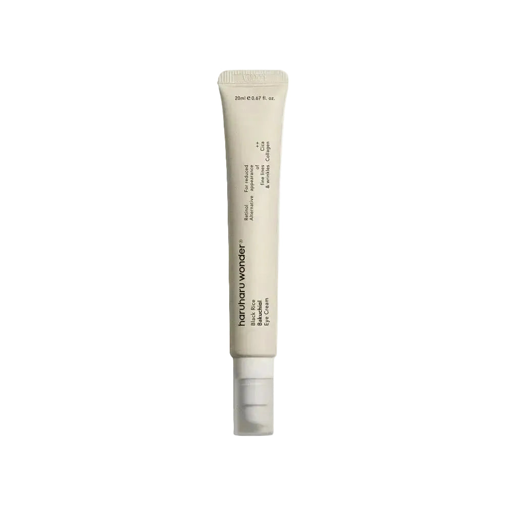 Haruharu Wonder Black Rice Bakuchiol Eye Cream for anti-aging and wrinkle reduction with natural retinol alternative
