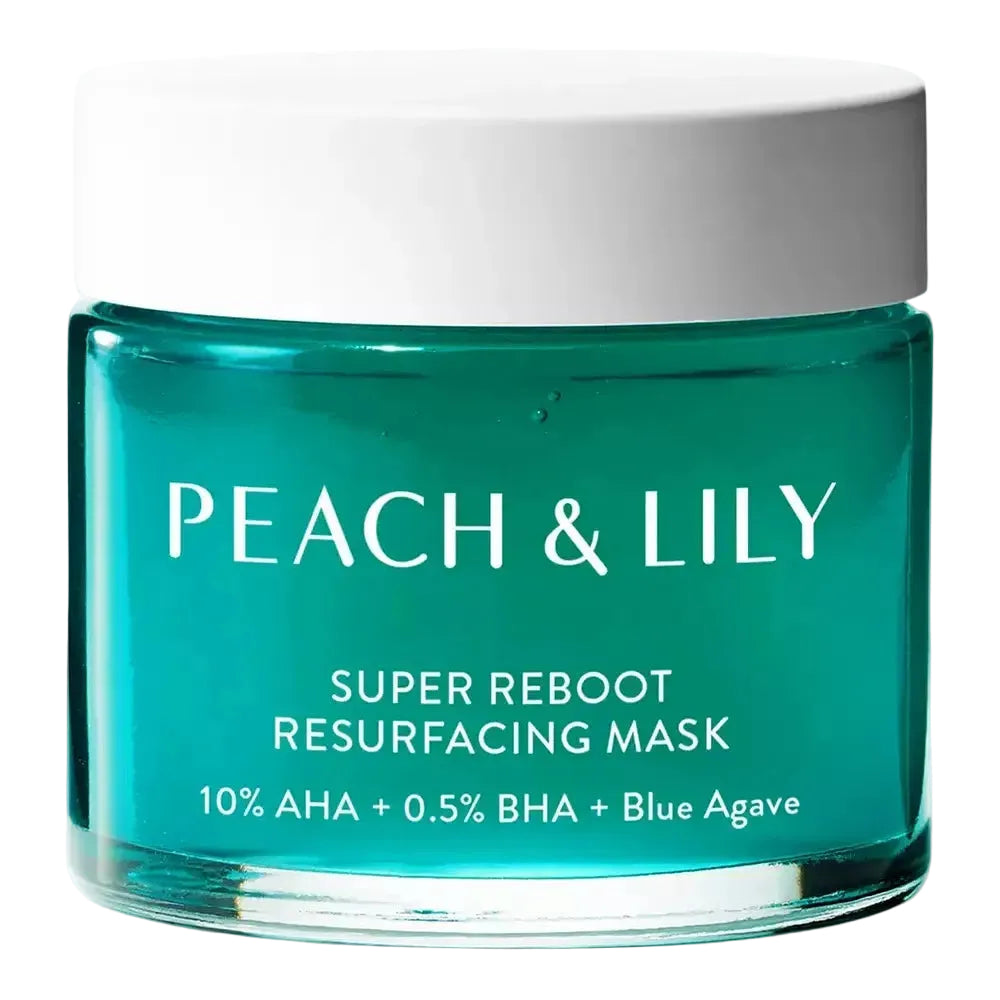 Peach & Lily Super Reboot Resurfacing Mask with 10% AHA and 0.5% BHA for smoother, clearer skin