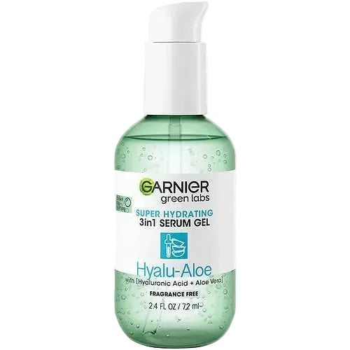 Garnier Hyalu-Aloe Super Hydrating 3-in-1 Serum Gel with hyaluronic acid and aloe vera for hydration