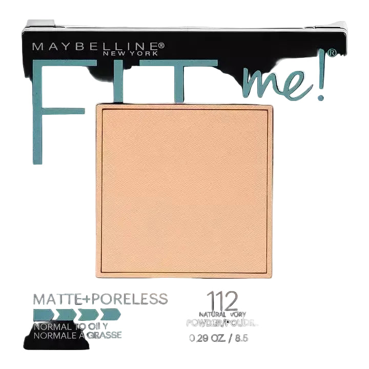 Maybelline Fit Me Matte + Poreless Powder for oil control and pore-minimizing finish