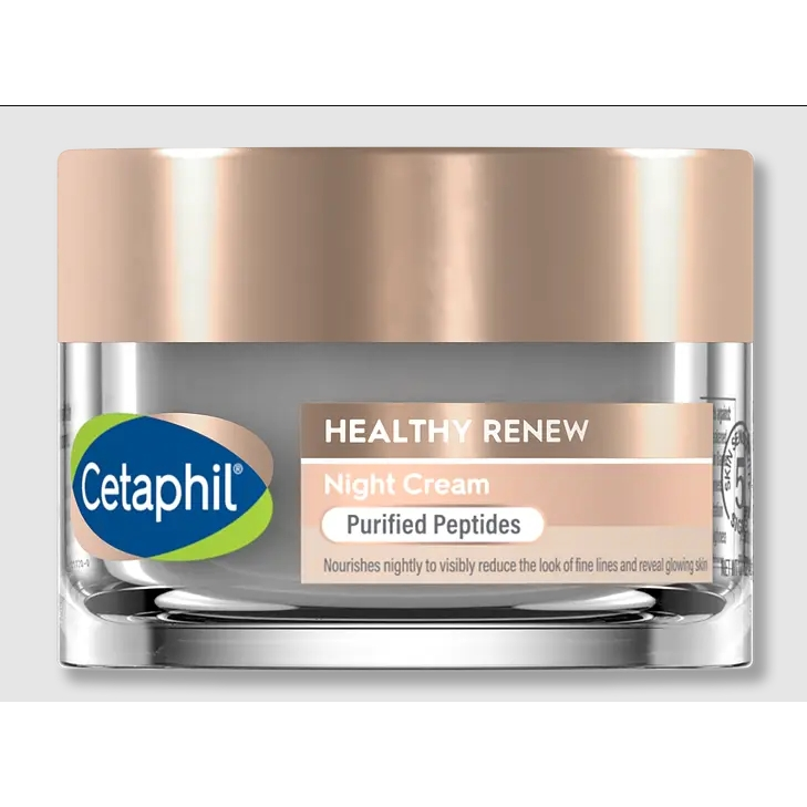 Cetaphil Healthy Renew Night Cream anti-aging peptides for sensitive skin hydration and firming