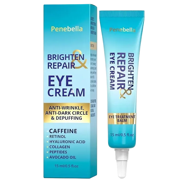 Penebella Brighten & Repair Eye Cream for dark circles, puffiness, and anti-aging