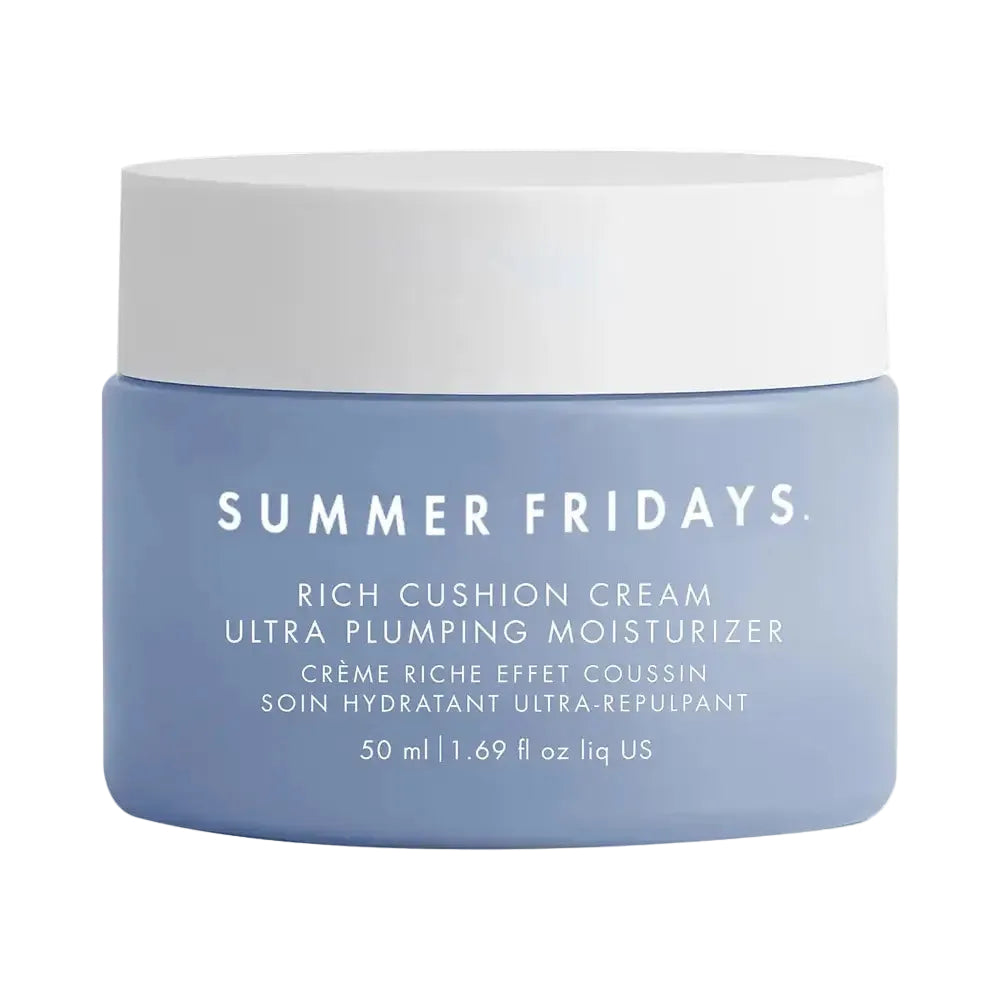 Summer Fridays Rich Cushion Cream Ultra Plumping Moisturizer for dry skin hydration and barrier repair