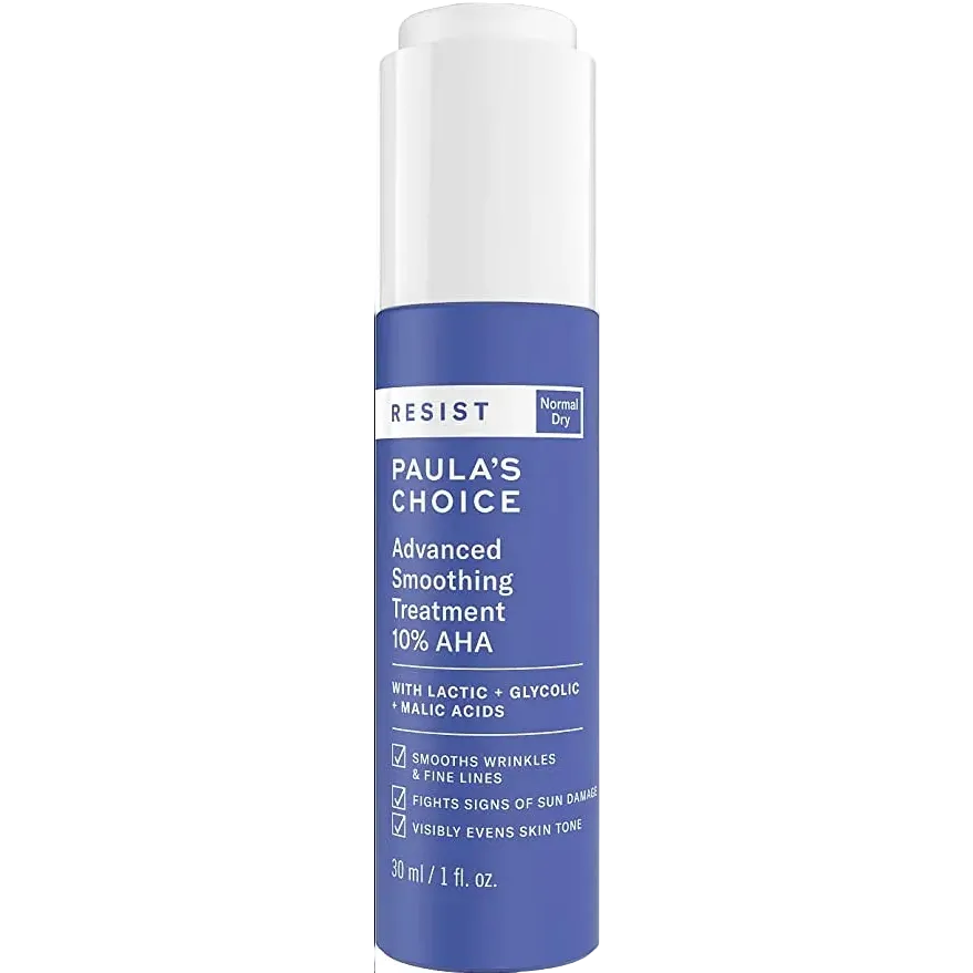 Paula's Choice RESIST Advanced Smoothing Treatment 10% AHA exfoliant for anti-aging and smoother skin texture