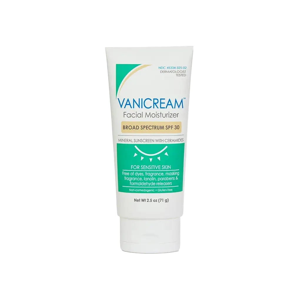 Vanicream Facial Moisturizer Broad Spectrum SPF 30 mineral sunscreen with ceramides for sensitive skin