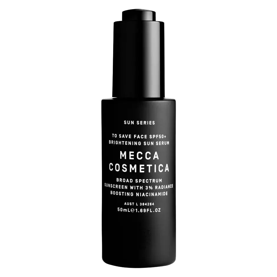 Mecca Cosmetica To Save Face SPF50+ Brightening Sun Serum with niacinamide for radiant skin
