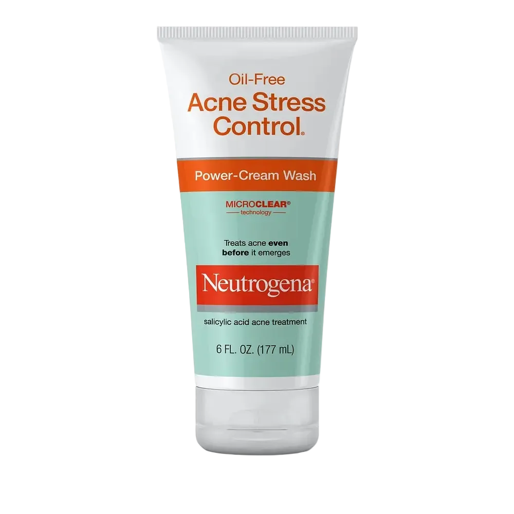 Neutrogena Oil-Free Acne Stress Control Power-Cream Wash with salicylic acid for acne-prone skin