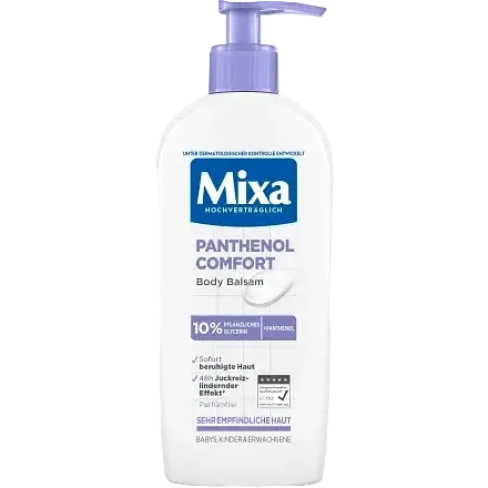 Mixa Panthenol Comfort Body Lotion with panthenol and glycerin for sensitive itchy skin