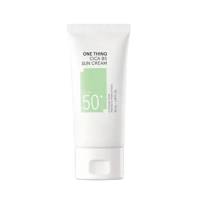ONE THING Cica B5 Sun Cream SPF 50+ soothing chemical sunscreen for sensitive skin