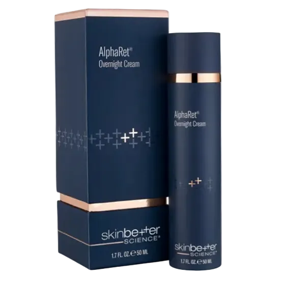 skinbetter science AlphaRet Overnight Cream with retinoid and AHA for anti-aging and skin renewal