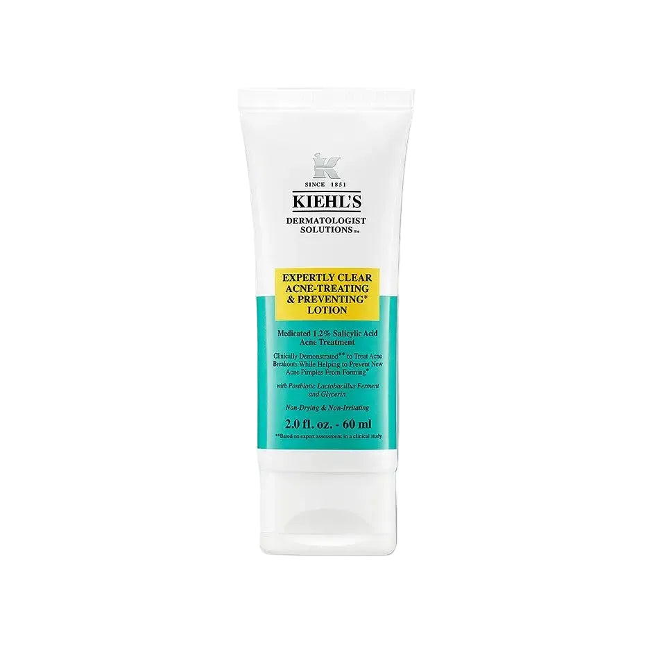 Kiehl's Expertly Clear Acne Treatment Lotion with 1.2% Salicylic Acid and 2% Niacinamide for acne-prone skin