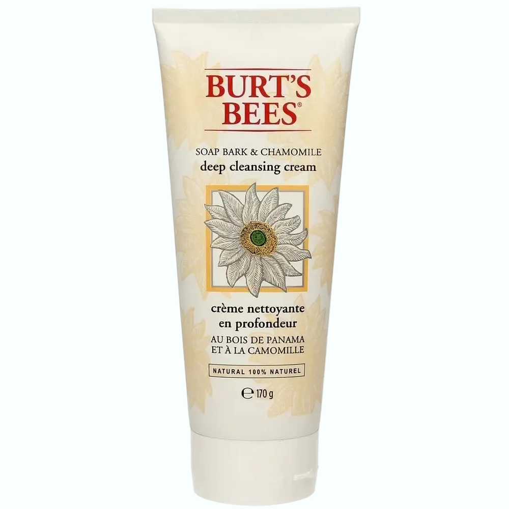 Burt's Bees Soap Bark & Chamomile Deep Cleansing Cream for removing dirt, oil and makeup with natural ingredients