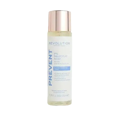 Revolution Beauty 2% Salicylic Acid Tonic for acne-prone skin blemish control and pore clearing