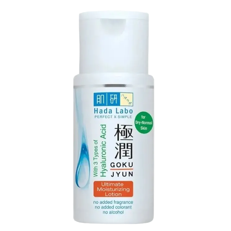 Hada Labo Ultimate Moisturizing Lotion with hyaluronic acid and vitamin E for dry skin hydration
