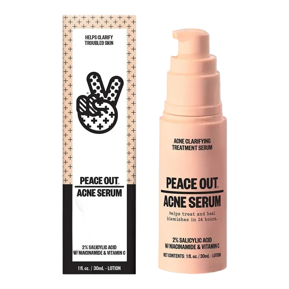 Peace Out Acne Serum with 2% Salicylic Acid for acne-prone skin blemish treatment