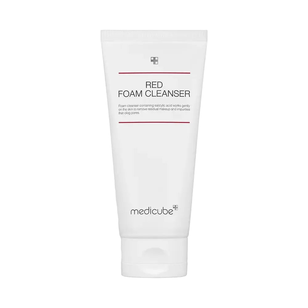 MediCube Red Foam Cleanser with salicylic acid for acne-prone and oily skin deep cleansing