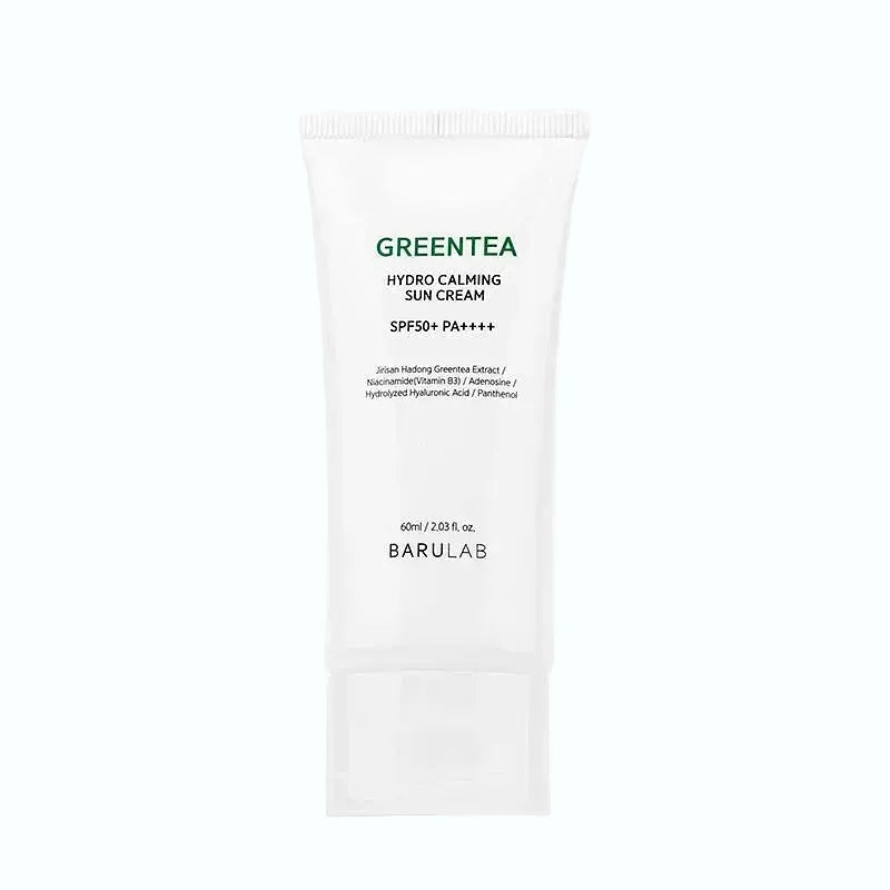 BARULAB Green Tea Hydro Calming Sun Cream SPF50+ for UV protection and sensitive skin hydration