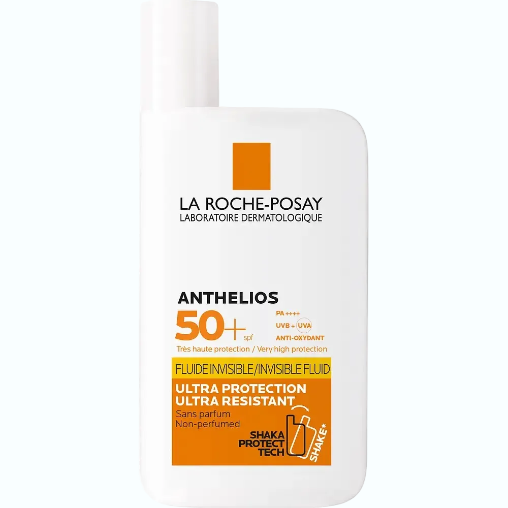La Roche-Posay Anthelios Invisible Fluid SPF50+ sunscreen for sensitive skin with high UV protection
