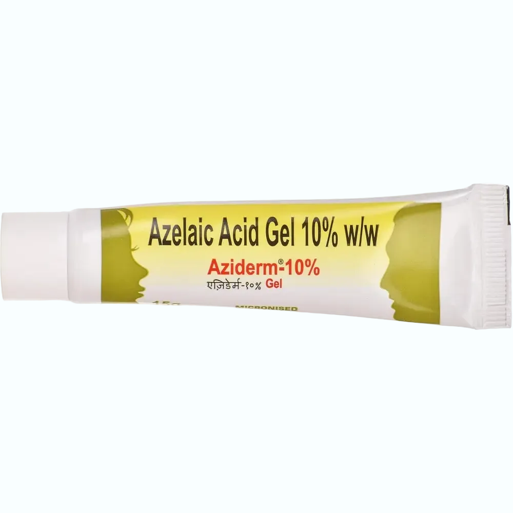 Micro Labs Aziderm 10% Gel with azelaic acid for acne, pigmentation, and rosacea treatment