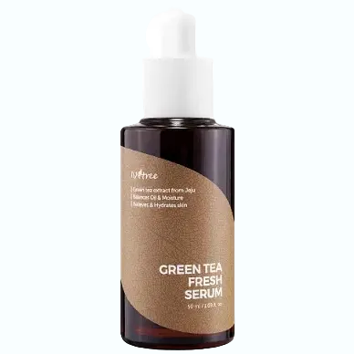 Isntree Green Tea Fresh Serum with 77% green tea extract for oil control and hydration
