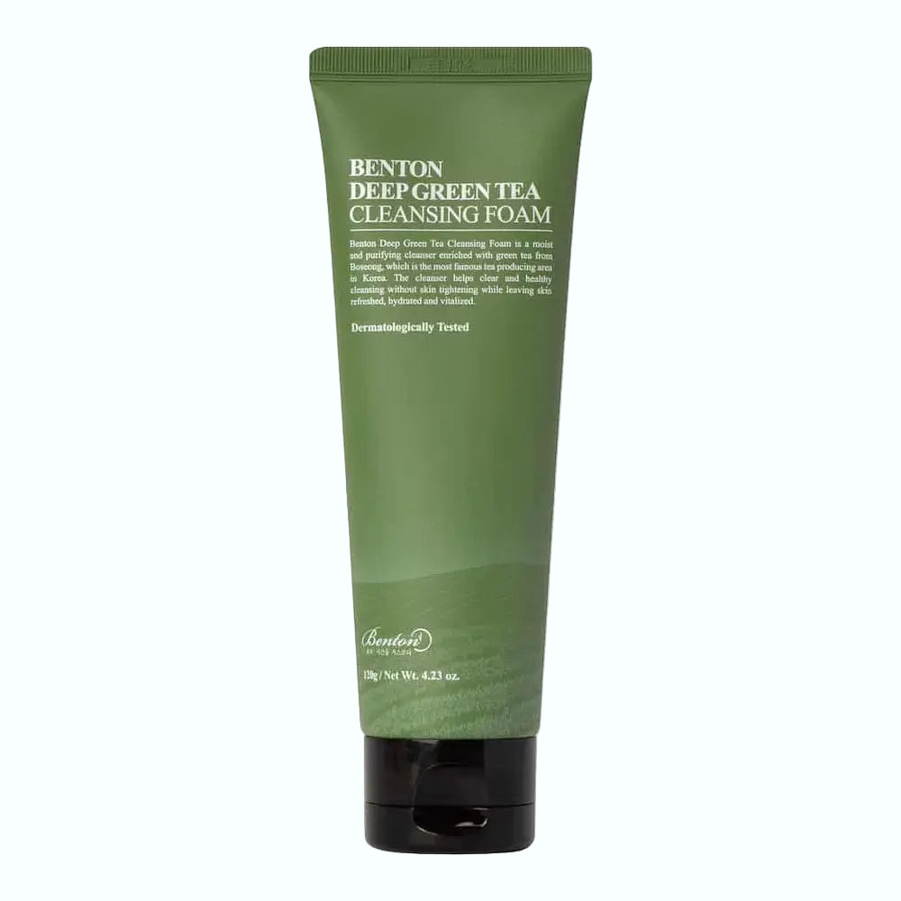 Benton Deep Green Tea Cleansing Foam for hydrating and gentle cleansing with green tea extract