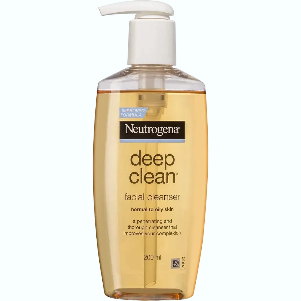Neutrogena Deep Clean Facial Cleanser for normal to oily skin deep pore cleansing and oil control