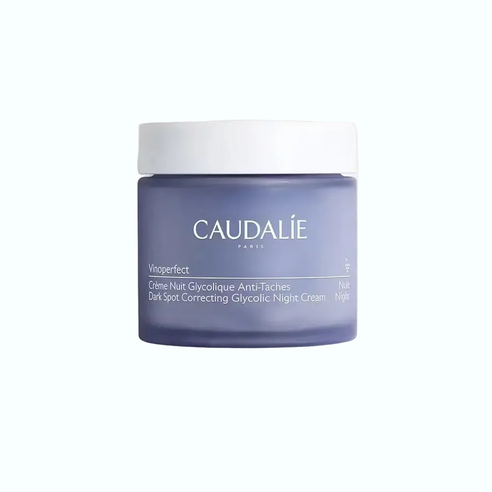 Caudalie Vinoperfect Glycolic Night Cream for brightening dark spots and overnight exfoliation